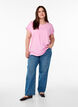Short-sleeved cotton blend t-shirt, Pink, Model image number 1
