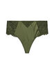 Hipster string with lace and microfibre, Green, Packshot image number 0