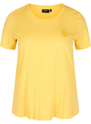 Short-sleeved t-shirt with print, Mimosa, Packshot image number 0