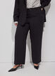 Tailored trousers with wide legs and high waist, Black, Model image number 2