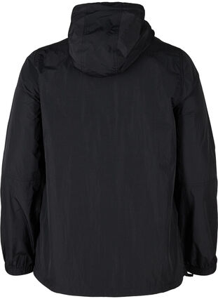Anorak with a hood and pocket, Black, Packshot image number 1