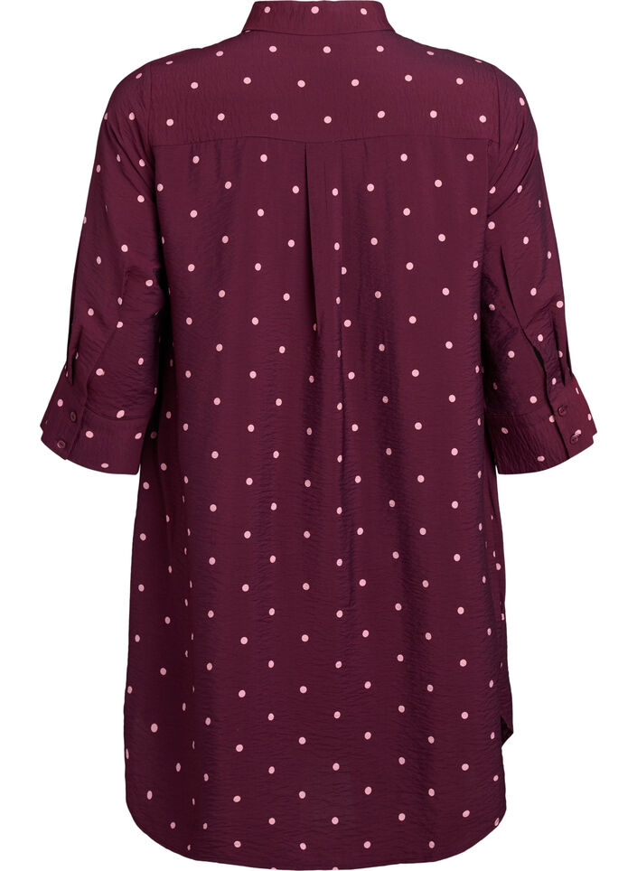 Short dress with collar and chest pocket, Red, Packshot image number 1
