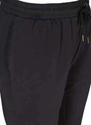 Loose  sweatpants made from 100% cotton, Black, Packshot image number 3