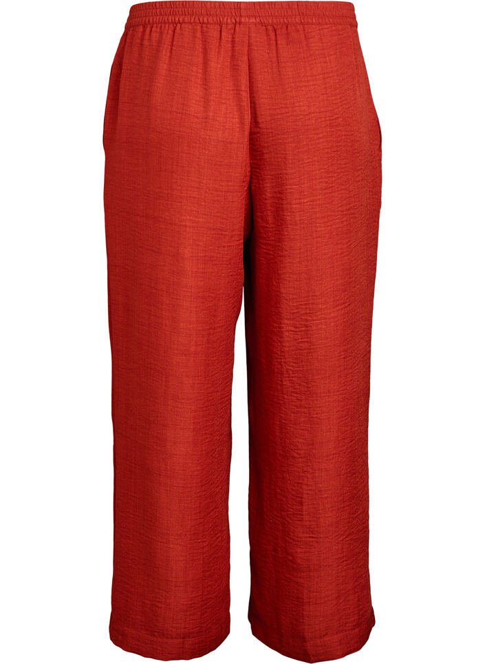 Loose trousers with elasticated waistband and pockets, Red, Packshot image number 1