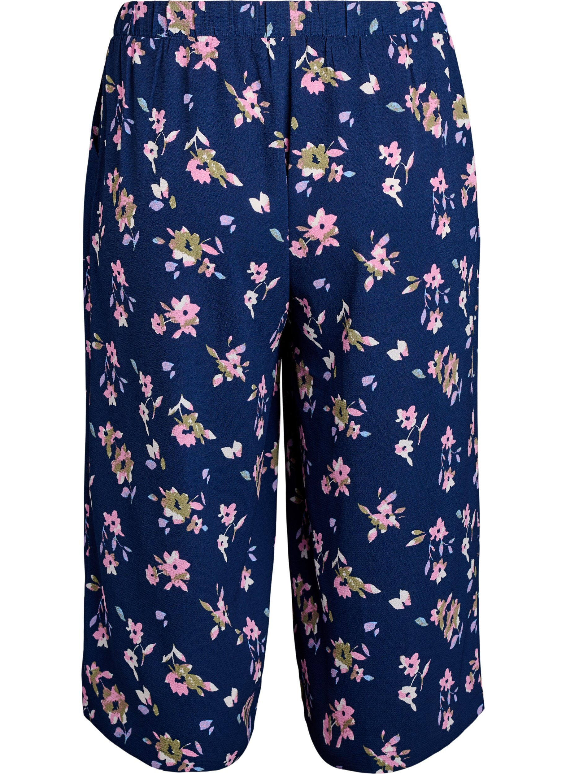 Zizzifashion Culotte trousers with print, Blue, Packshot image number 1