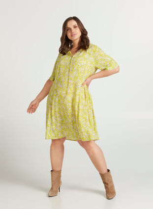 Tunic, Sunny Lime AOP, Model image number 2