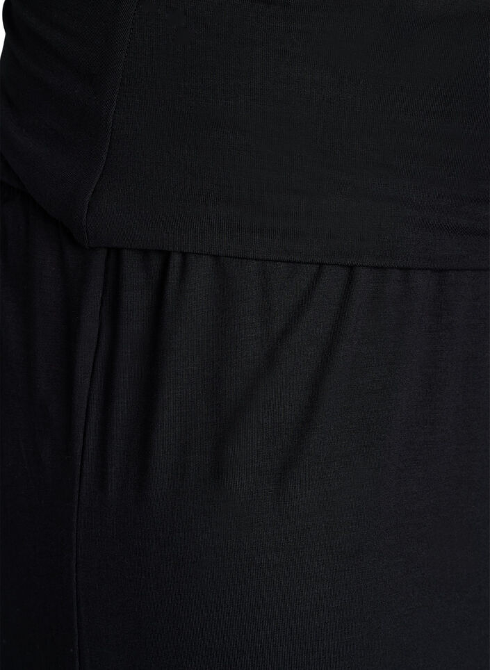 Jersey culotte trousers with high waist, Black, Packshot image number 2