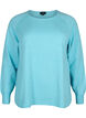Knitted blouse with Raglan sleeves, Blue Curacao Mel., Packshot image number 0