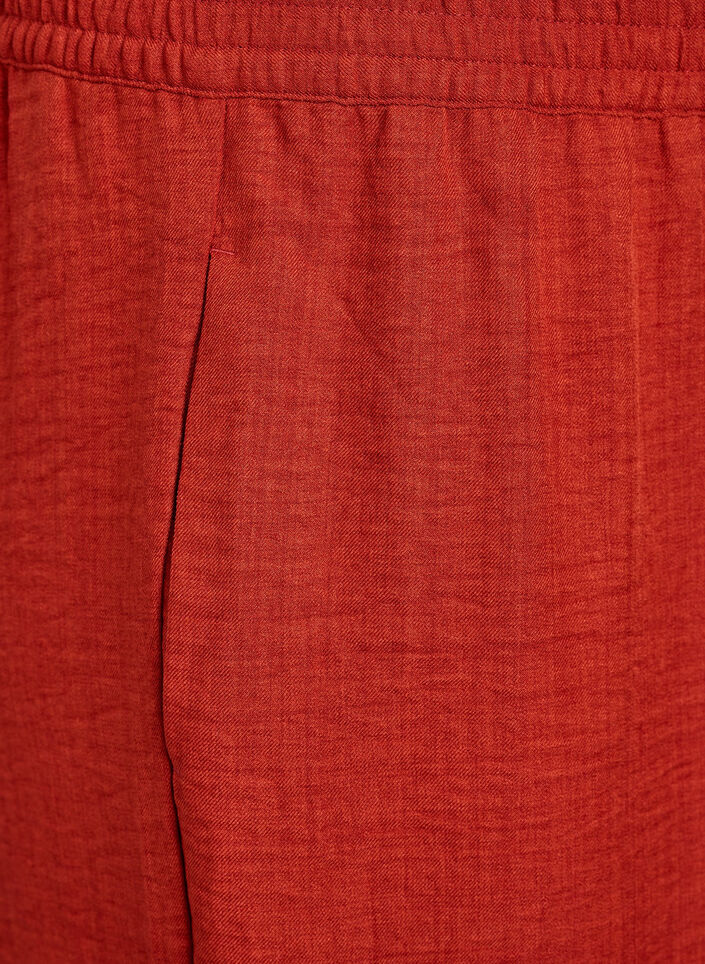 Loose trousers with elasticated waistband and pockets, Red, Packshot image number 2