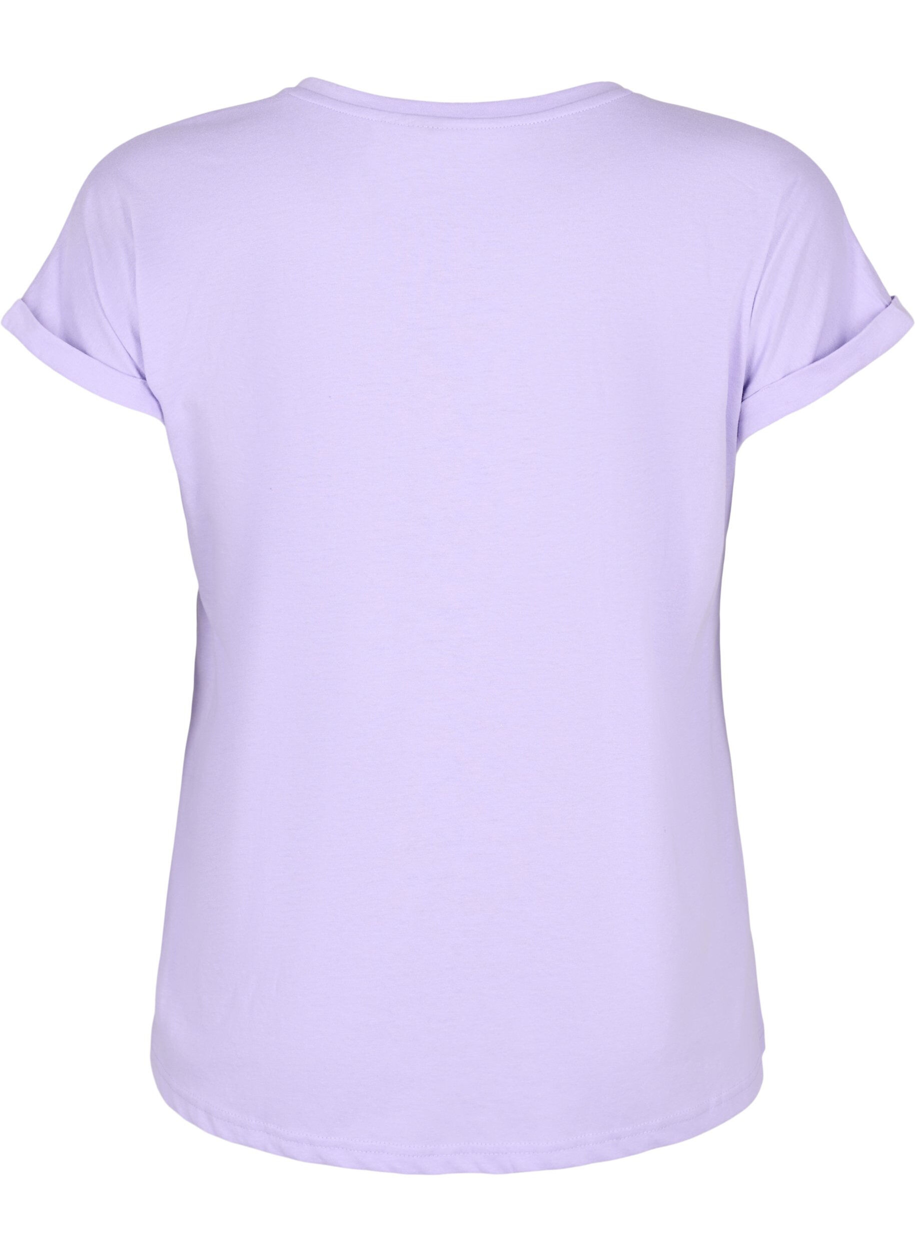 Zizzifashion Short sleeved cotton blend t-shirt, Purple, Packshot image number 1