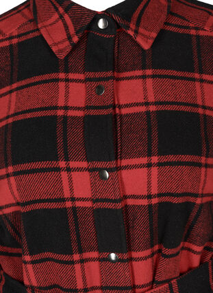 Cheecked shirt jacket, Red CHECK , Packshot image number 2