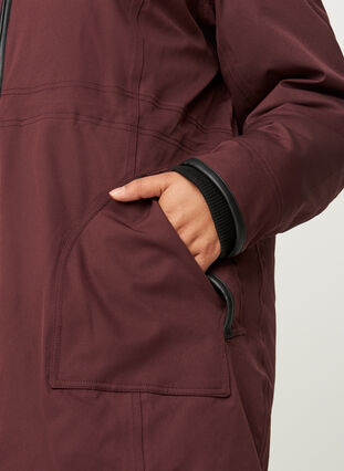Winter jacket with zip and pockets, Fudge, Model image number 2