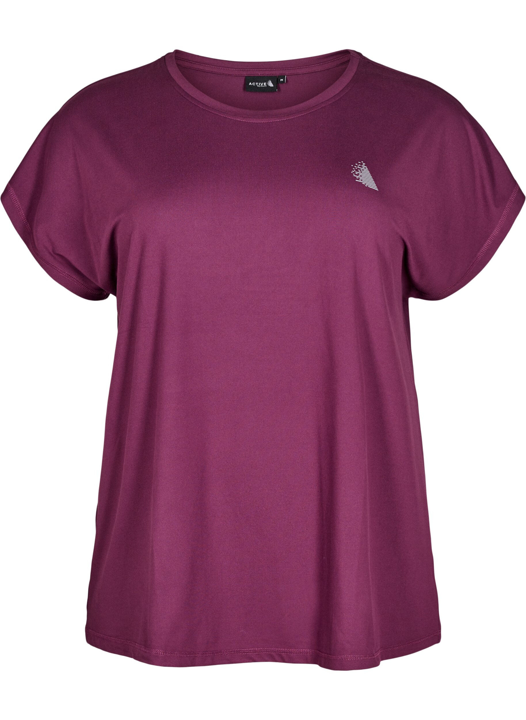 Zizzifashion Solid-coloured workout T-shirt, Purple, Packshot image number 0