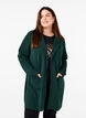 FLASH - Long blazer with pockets, Green, Model image number 0