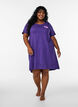 Short-sleeved nightgown in organic cotton, Purple, Model image number 1