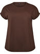 Short sleeved cotton blend t-shirt, Brown, Packshot image number 0