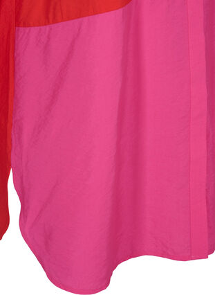 Long colour-block shirt, Pink Red Block, Packshot image number 3