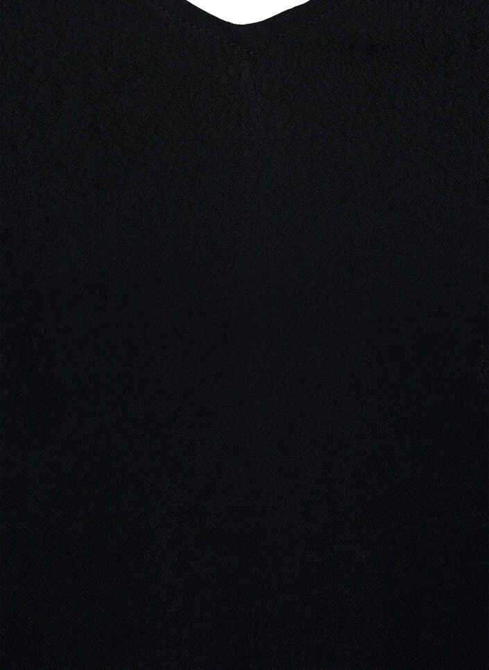 Long-sleeved dress in viscose, Black w. Cloud D., Packshot image number 3