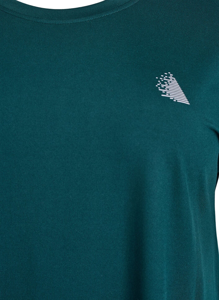 Solid-coloured training T-shirt, Green, Packshot image number 2