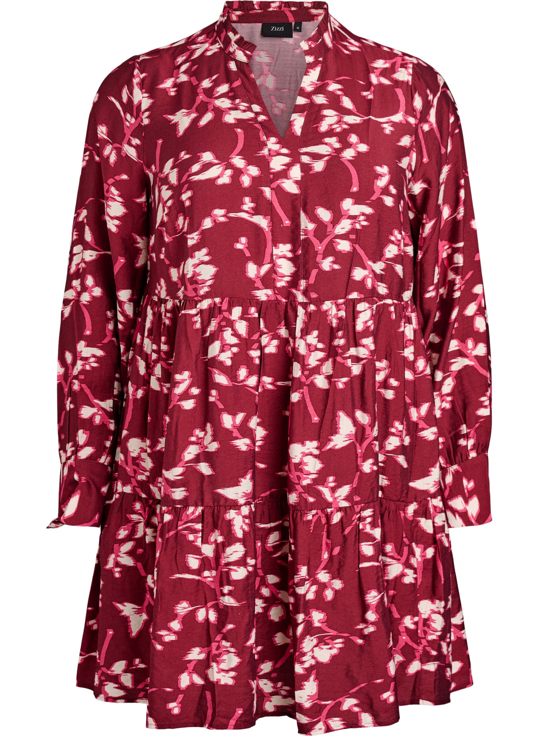 A-line dress with ruffle collar