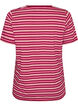 Striped organic cotton T-shirt, Red, Packshot image number 1