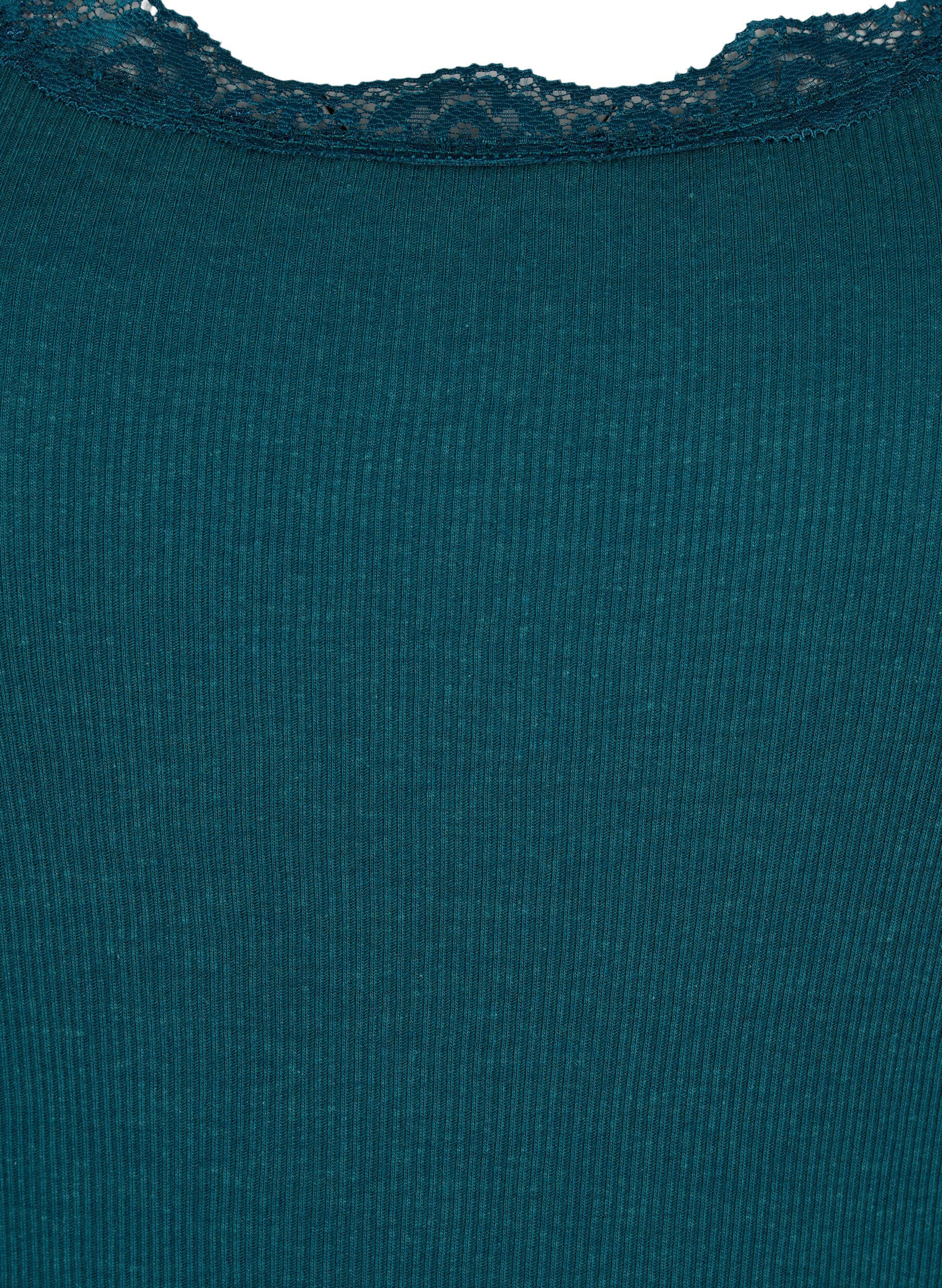 ZizzifashionTop with lace trim, Green, Packshot image number 2