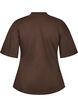 T-shirt with draped detail, Brown, Packshot image number 1