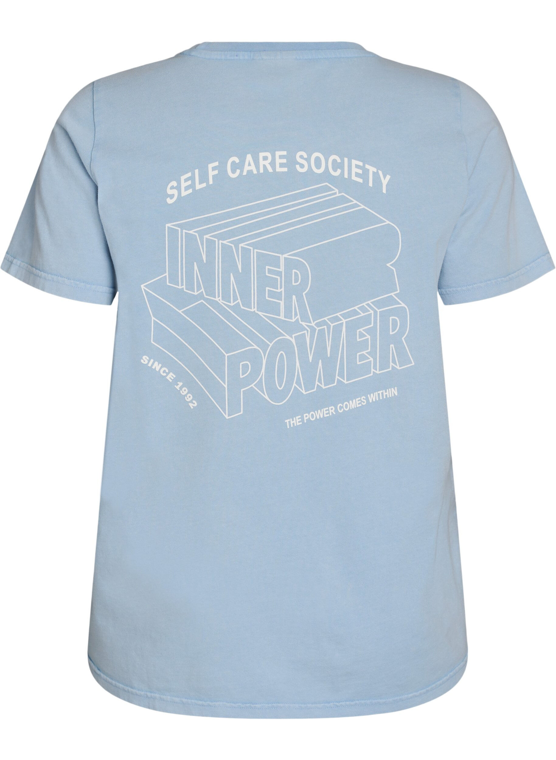ZizzifashionOrganic cotton graphic T-shirt, Light Blue, Packshot image number 1