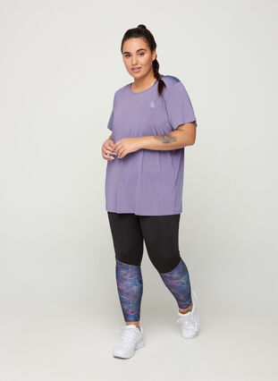 Short-sleeved sports t-shirt, Purple As Sample, Model image number 2