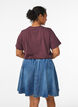 Short denim skater skirt, Blue, Model image number 2