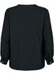 Viscose shirt blouse with ruffles, Black, Packshot image number 1