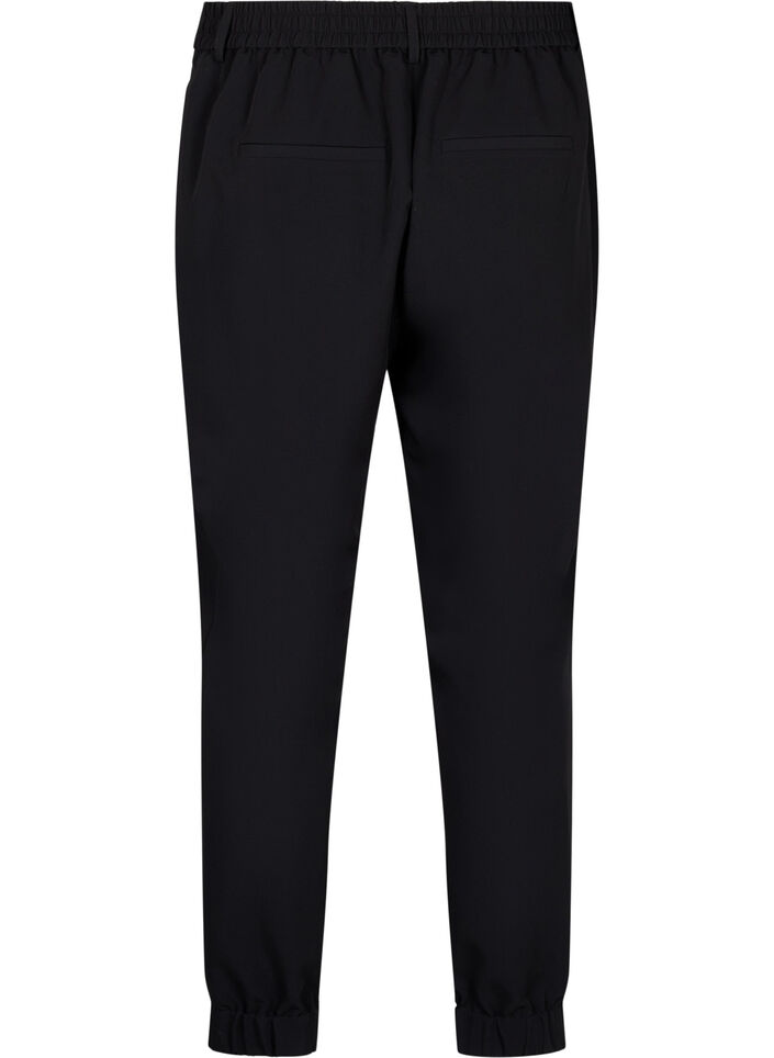 Trousers with elasticated waist and ankle, Black, Packshot image number 1