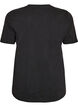 Organic cotton graphic T-shirt, Black, Packshot image number 1