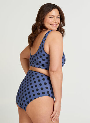 Bikini top, Blue Indigo Dot, Model image number 1