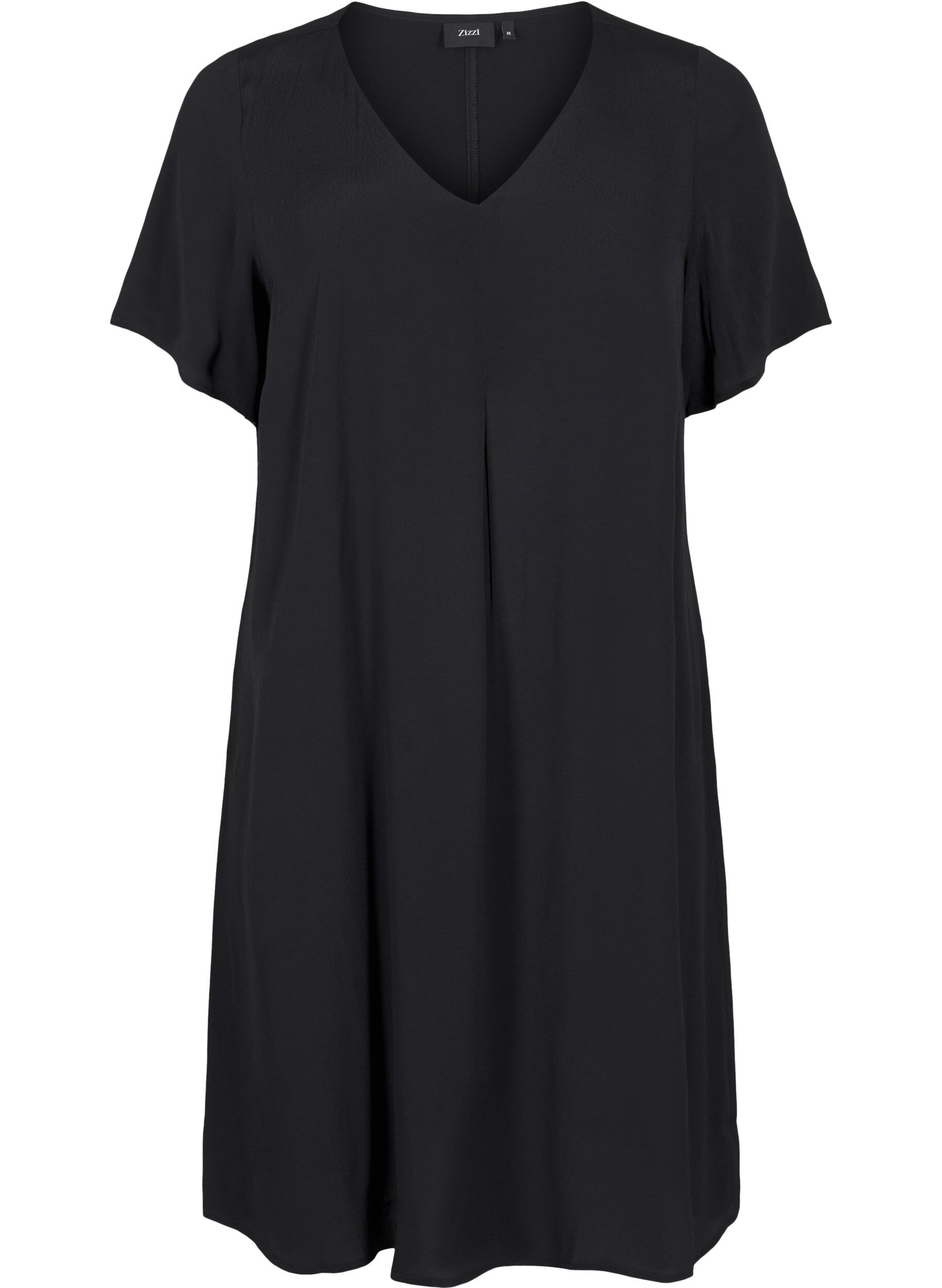 Zizzifashion Viscose A-line dress, Black, Packshot image number 0