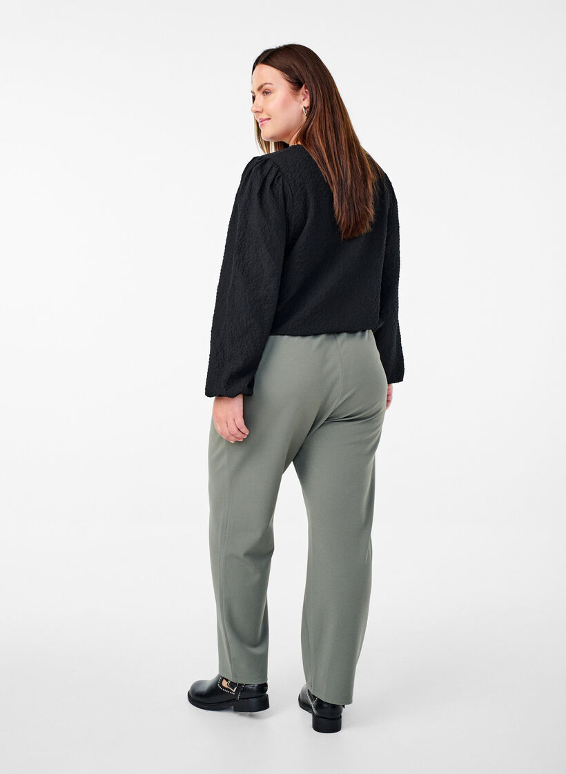 Straight fit trousers, Grey, Model image number 1