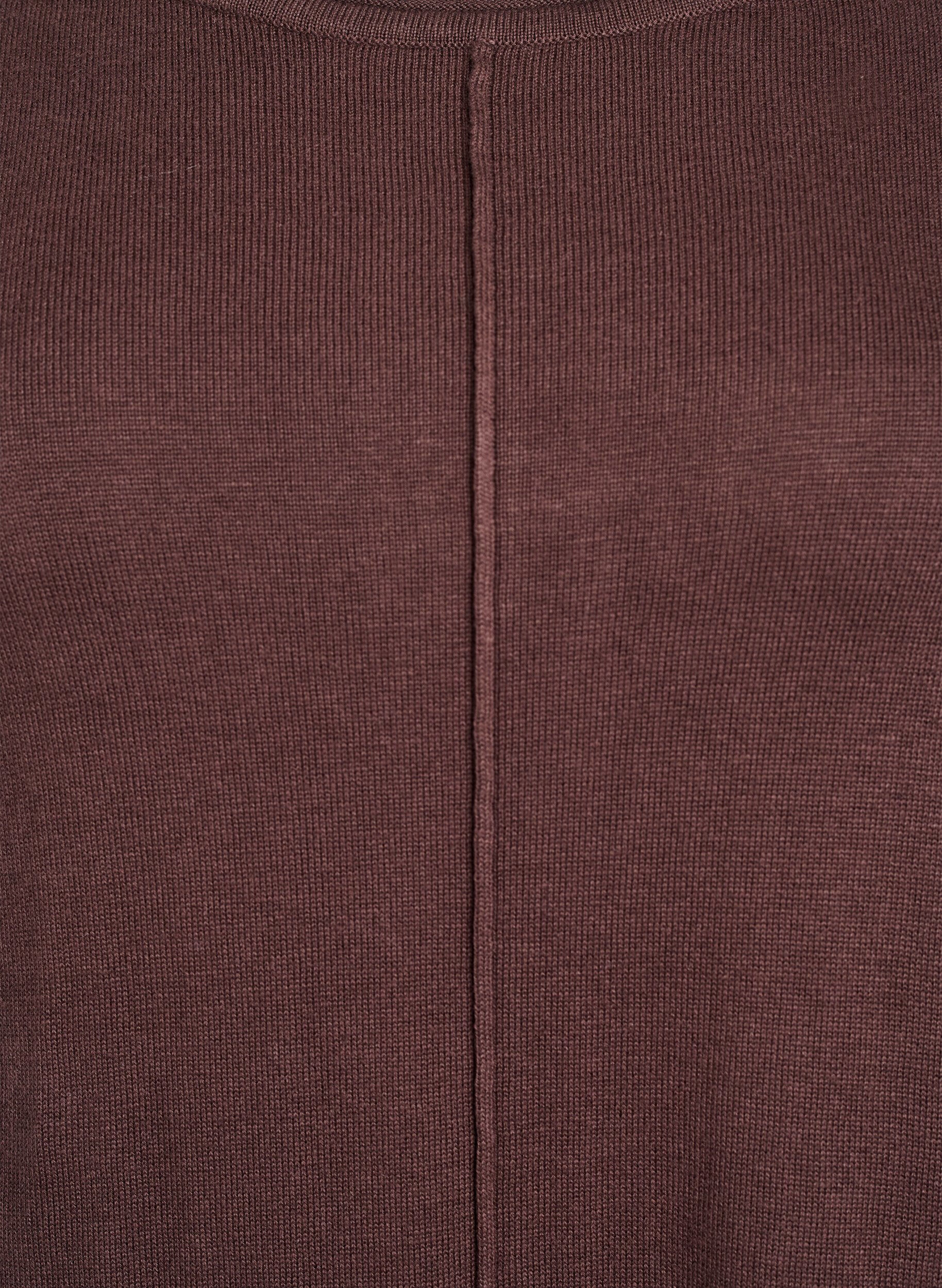 ZizzifashionKnitted dress in cotton-viscose blend, Brown, Packshot image number 2