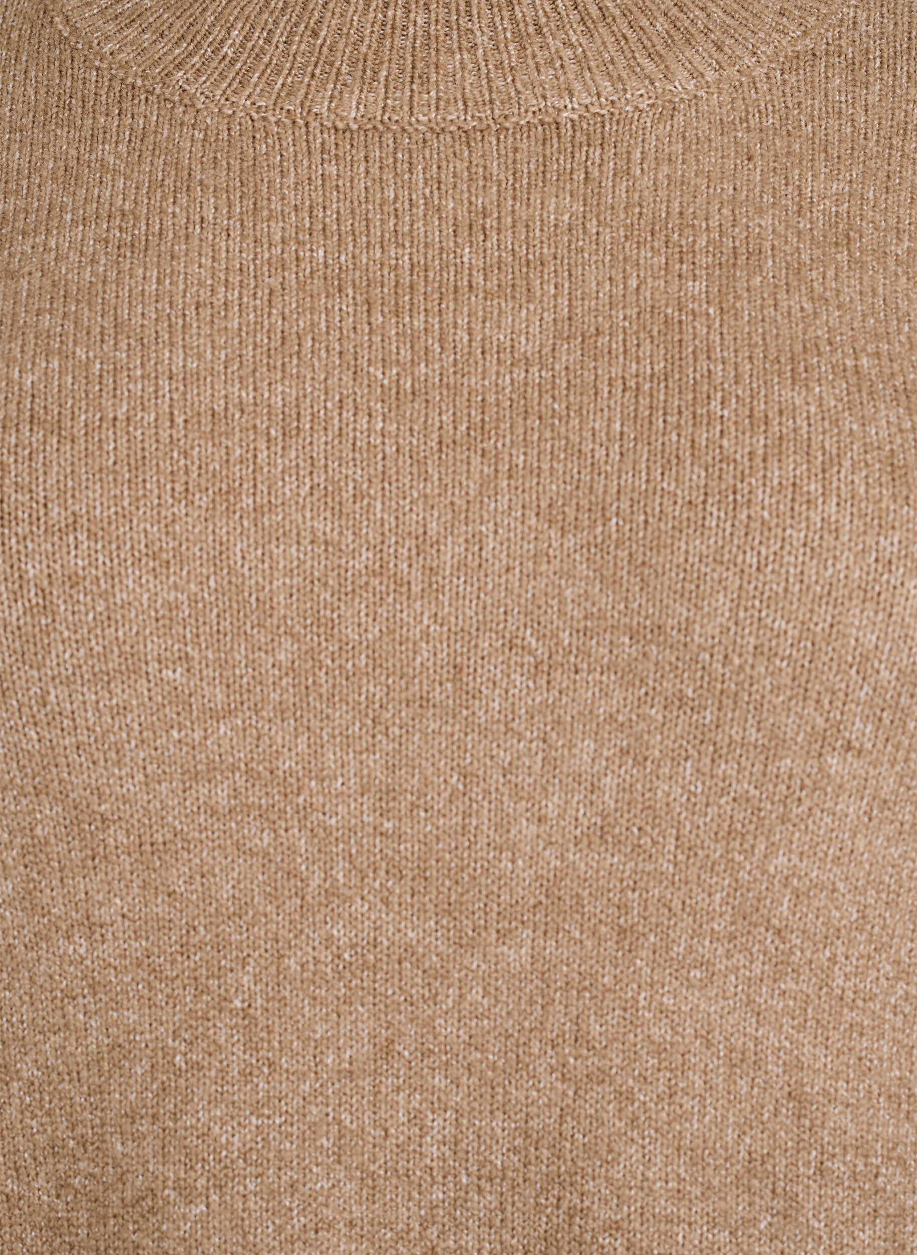 Zizzifashion Knitted dress with contrast stitching, Brown, Packshot image number 2