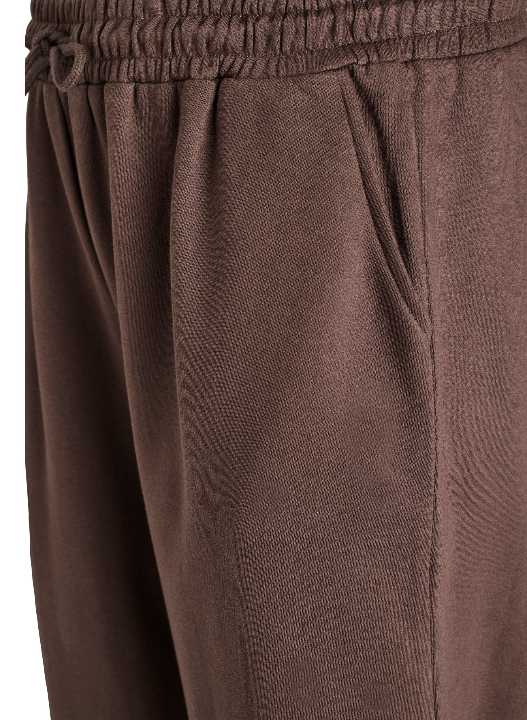 Zizzifashion High-waist sweatpants with pockets, Brown, Packshot image number 2