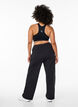 Stylish workout trousers with a slight flare, Black, Model image number 2