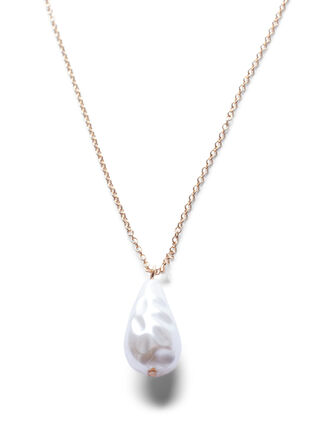 Gold-toned Necklace with Pearl, Gold, Packshot image number 0