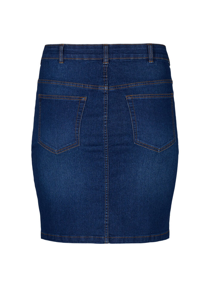 Tight-fitting denim skirt, Blue, Packshot image number 1