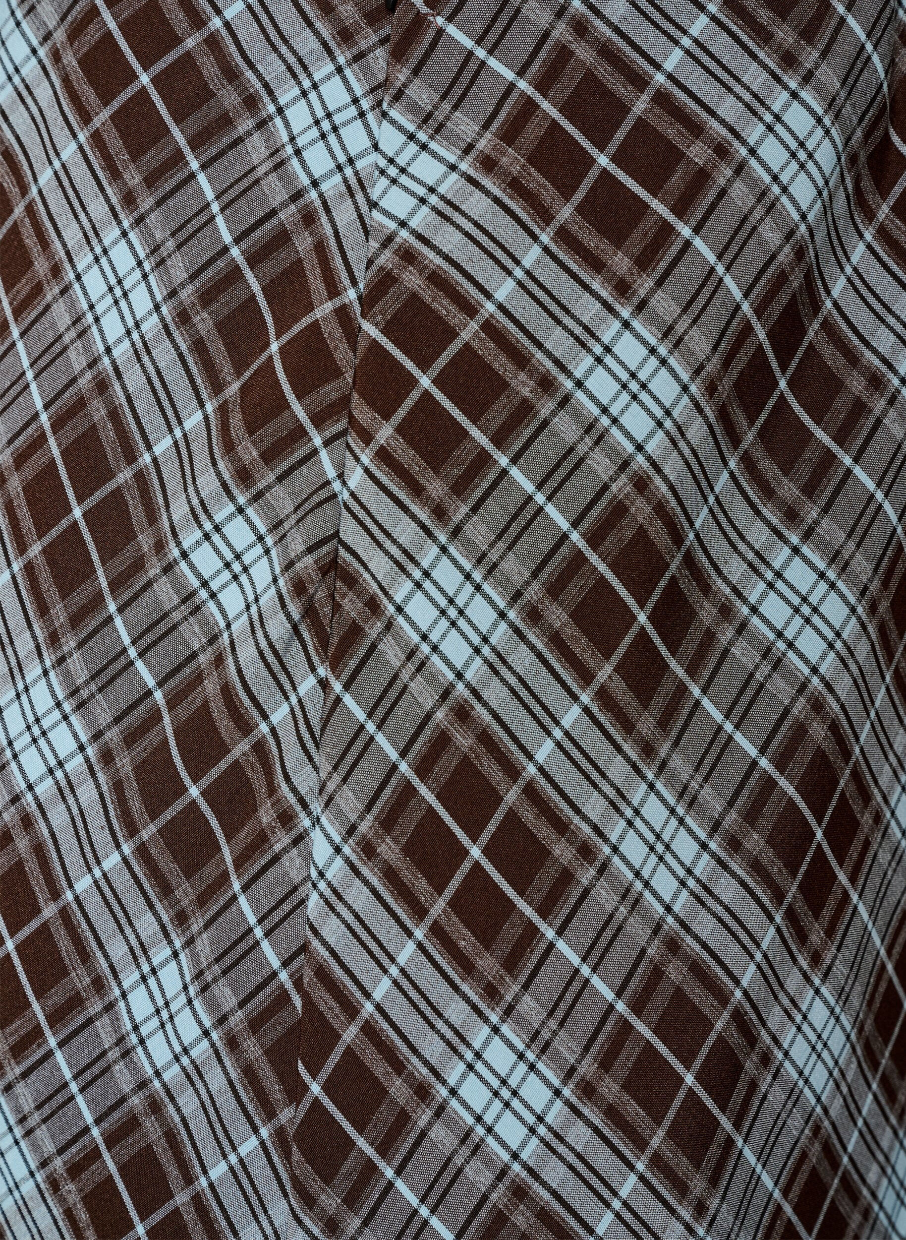 ZizzifashionChecked A-line maxi skirt, Light Blue, Packshot image number 3