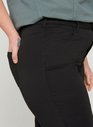 Stay black Amy jeans with a high waist, Black, Model image number 2