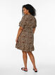 Floral wrap dress with short sleeves, Brown, Model image number 2