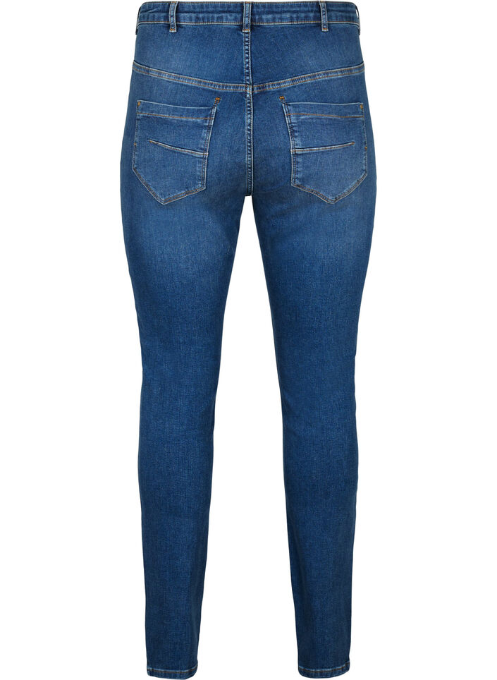 Super slim Amy jeans with high waist, Blue denim, Packshot image number 1