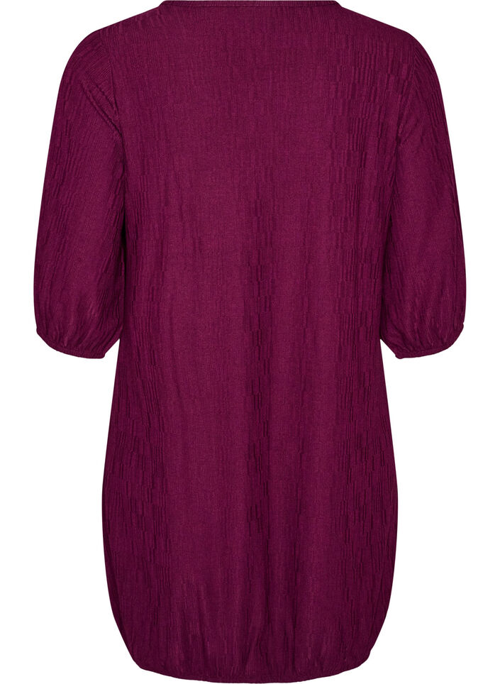 Dress with a balloon shape and structure, Red, Packshot image number 1