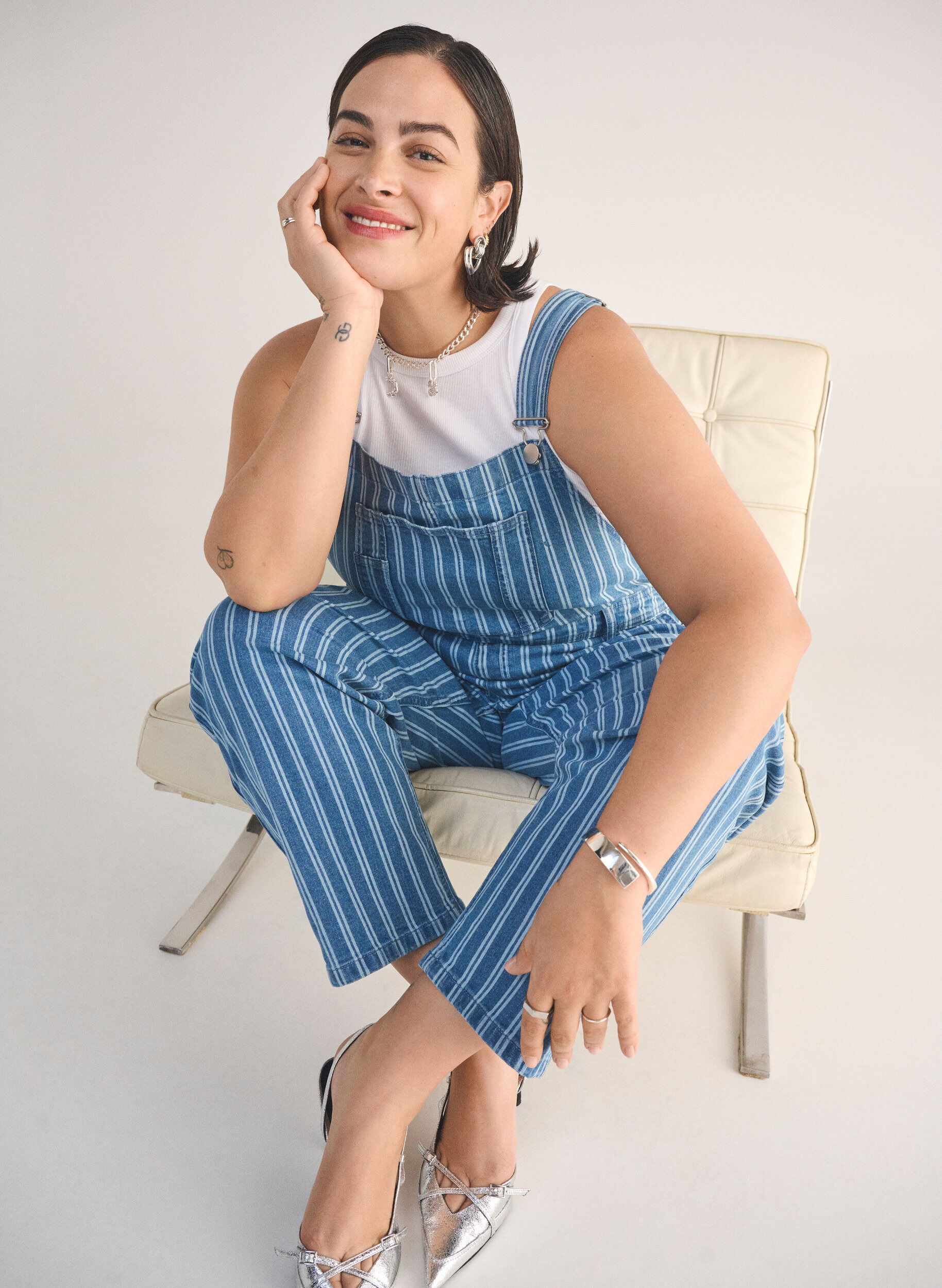 Zizzifashion Denim dungarees, Light Blue, Image image number 0