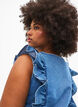 Denim jumpsuit with ruffles, Light Blue Denim, Model image number 3