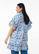 Tunic with V-neck and ruffle details, Blue, Model image number 2